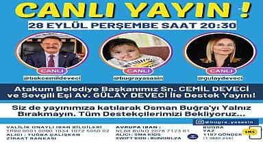 Atakum Belediye Başkanı Deveci'den SMA'lı minik Buğra için dayanışma çağrısı