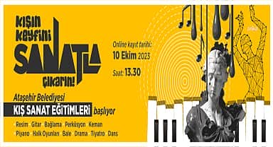 Ataşehir Belediyesi Kış Sanat Okulları için kayıtlar 10 Ekim'de başlıyor