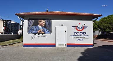 Atatürk'ün trenden baktığı fotoğraf, Germencik İstasyonu'nu süslüyor