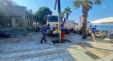 Bodrum Belediyesi'nden kanal açma ve temizlik çalışması