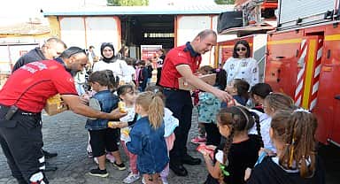 Bozüyük'te öğrencilerden itfaiyeye ziyaret