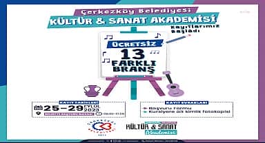 Çerkezköy'de Kültür ve Sanat Akademisi kursları başlıyor