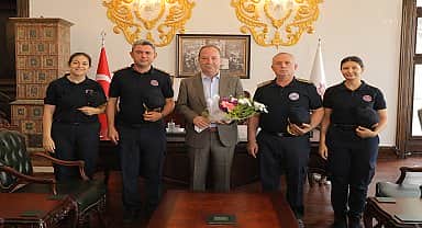 Edirne Belediye Başkanı Gürkan, İtfaiye Haftası'nı kutladı