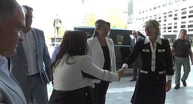 İngiltere Büyükelçisi Jill Morris'ten Muhittin Böcek'e ziyaret