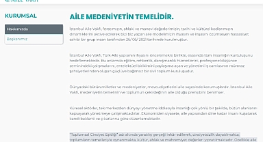 İstanbul Aile Vakfı, LGBT'den sonra cinsiyet eşitliğine de saldırdı