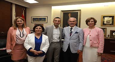 Kardeş şehir Frankfurt'tan Yılmaz Büyükerşen'e ziyaret