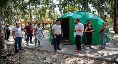 Kuşadası Belediye Başkanı Günel, Kampinova'daki çalışmaları yerinde inceledi