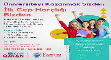 Menderes Belediyesi'nden üniversite öğrencilerine müjde