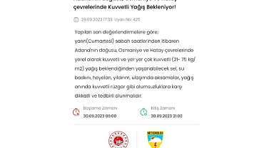 Meteoroloji'den bazı iller için kuvvetli yağış uyarısı