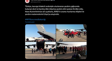 MSB, arama-kurtarma ekiplerini taşıyan uçağın Libya'ya ulaştığını açıkladı