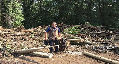 Sarıyer Belediyesi'nin arama kurtarma köpeği Şilan, hayat kurtarmak için Kırklareli'nde
