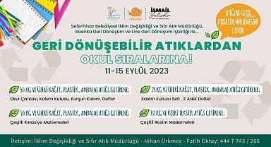 Seferihisar'da sıfır atık projesi: "Atığını getir, kırtasiye malzemeni götür"