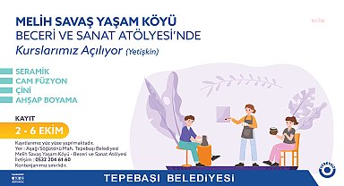 Tepebaşı Belediyesi'nin beceri ve sanat atölyesi için kayıtlar başlıyor