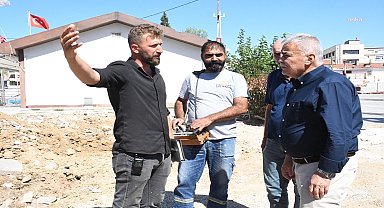 Torbalı'da kent meydanı projesi tüm hızıyla sürüyor
