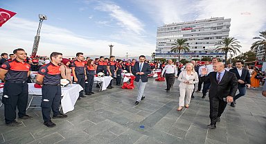 Tunç Soyer itfaiye haftası açılış töreninde... "Önceliğimiz İzmirlilerin can güvenliği"