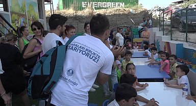 Yenişehir Belediyesi ekipleri Hatay'da çocuklarla buluştu