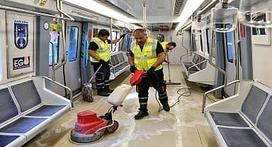 ABB'den metro istasyonlarında ve vagonlarda her gün temizlik