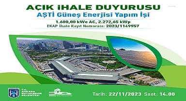 Ankara Büyükşehir, AŞTİ'nin çatısına güneş enerji santrali kuracak