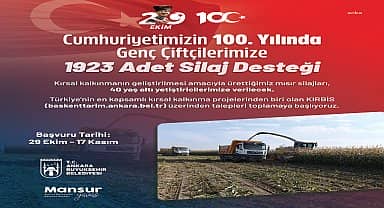 Ankara Büyükşehir'den cumhuriyetin 100. yılında 1923 adet mısır silajı desteği