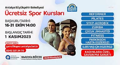 Antalya Spor ve Fitness Merkezleri'nde kayıtlar başladı 