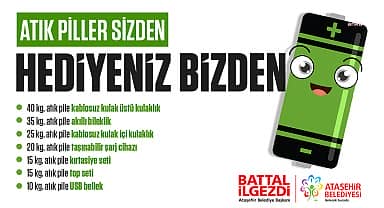 Ataşehir Belediyesi'nden atık pil toplama kampanyası 