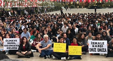 Aydın'daki asansör faciasından dolayı öğrenciler eylem yaptı