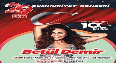 Bayramiç, Cumhuriyet'in 100. yıl dönümünü Betül Demir ile kutlayacak