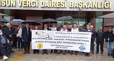 BES Samsun Şube Başkanı Tuluk: "Bankalar emekçilerin cebindeki bütün parayı almak istiyor"