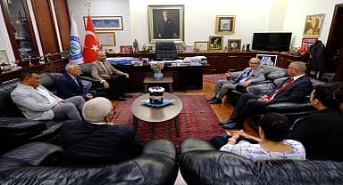 CHP İnönü ilçe yönetiminden Büyükerşen'e nezaket ziyareti