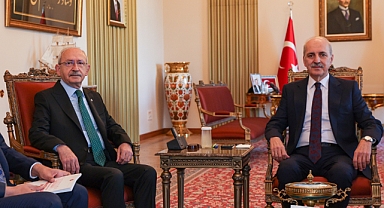 CHP Lideri Kılıçdaroğlu, TBMM Başkanı Kurtulmuş ile görüştü