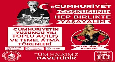 Çine Belediyesi Cumhuriyet'in 100'üncü yılını toplu açılış, temel atma törenleri ve konserle kutlayacak