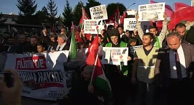 Çorum'da İsrail'e "Büyük Filistin Yürüyüşü" ile tepki