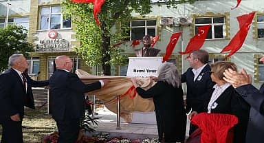 Cumhuriyet Aydını Necmi Yener'in büstü, Menteşe'de törenle açıldı