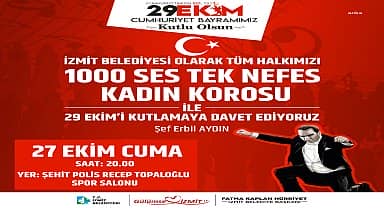 Cumhuriyetin 100'üncü yaşında İzmit'te '1000 Ses Tek Nefes' kadın korosu sahne alacak