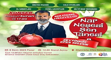 Efes Selçuk Belediyesi'nin üreticiye desteği sürüyor: 'nar neşesi şen tanesi şenliği' bu pazar Zeytinköy'de
