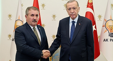 Erdoğan, BBP Genel Başkanı Destici ile AKP Genel Merkezi'nde görüştü