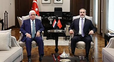 Hakan Fidan, Haşdi Şabi Komisyonu Başkanı Falih El-Feyyad ile Ankara'da görüştü