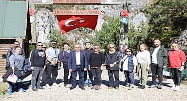 İki önemli turizm kentinin belediye başkanları Horma Kanyonu'nda bir araya geldi