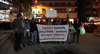 İsrail'in Gazze'ye yönelik saldırıları İsrail'in İstanbul Konsolosluğu önünde protesto edildi