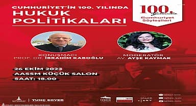 İzmir'de 'Cumhuriyet Söyleşileri' Prof. Dr. Kaboğlu ile 26 Ekim'de başlıyor