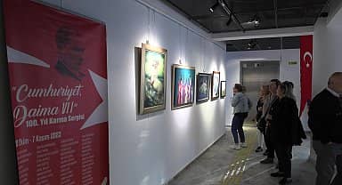 Karabağlar'da "Cumhuriyet Daima" sergisi törenle açıldı