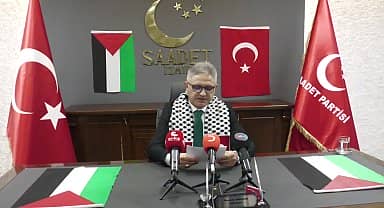 Saadet Partisi İzmir İl Başkanı Mustafa Erduran: "İsrail; hiçbir kutsala saygı göstermeyen, hukuka riayet etmeyen, gözü dönmüş terörist bir yapıdır"