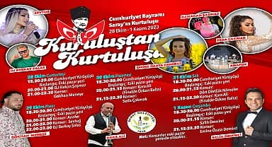 Saray'da Cumhuriyet ve Kurtuluş coşkusu birleşiyor