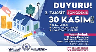 Akhisar Belediyesi vezneleri haftasonuda açık olacak
