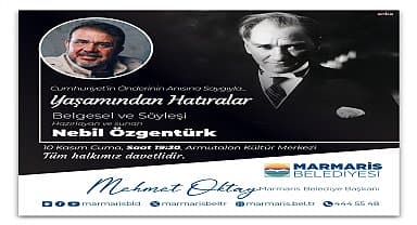 Atatürk, Marmaris'te Nebil Özgentürk'le anılacak