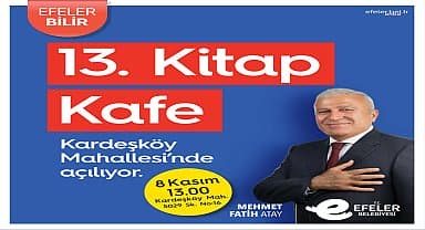 Efeler Belediyesi, 13'üncü Kitap Kafe'yi hizmete açmaya hazırlanıyor