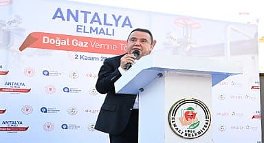 Elmalı, doğal gaza kavuştu 