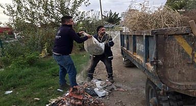 Germencik Belediyesi ekiplerinden ilçe genelinde temizlik ve bakım çalışması
