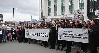 İzmir Barosu'ndan Seferihisar adliyesi önündeki kadın cinayetine tepki: Devlet, dışarıda olduğu gibi adaleti dağıttığı yerde de kadını koruyamadı