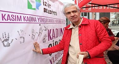 İzmit Belediyesi 25 Kasım'da kadına yönelik şiddete dikkat çekti